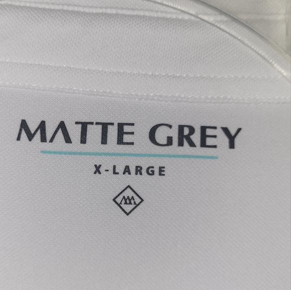 Haus Of Grey Matte Grey Golf Polo Shirt Size X Large NWT White Grey - Picture 3 of 8